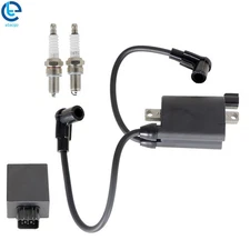 Fit For EZGO TXT Golf Cart W/MCI Engine Ignition Coil Igniter CDI Spark Plug New