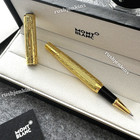 BID NOW Montblanc Gold Rollerball Pen Engraved Executive Writing Gift w/ Box — photo 5