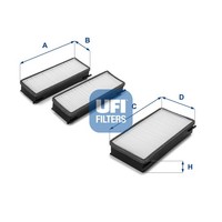 UFI Innenraumfilter 53.070.00 Partikelfilter FüR Scudo Expert Fiat 806 Peugeot 1