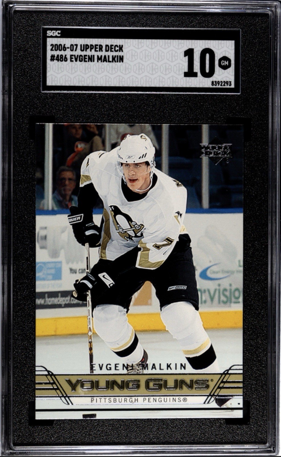 Upper Deck 2006-07 Young Guns Rookie Evgeni Malkin #486 Penguins SGC 10