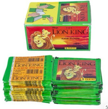 1994 Panini Disney Lion King Open Box w/ 100 Sealed Sticker Packs, 600 Stickers!