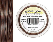 Artistic Wire Gun Metal Bronze 26 Gauge Craft Wire 30 Yards