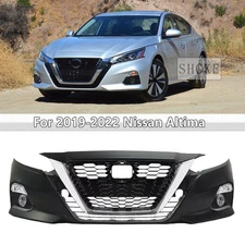 Complete Front Bumper Cover & Grille Assembly Kit Fits 2019-2022 Nissan Altima
