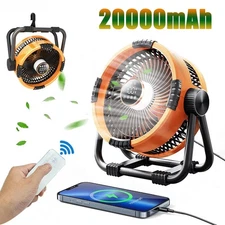 Camping Fan 20000mAh Rechargeable Portable Outdoor Camping Fans Air Circulators