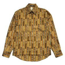 VTG 90s GIANNI VERSACE SILK SHIRT SIZE 46 MADE IN ITALY BAROQUE GREEK KEY MEDUSA