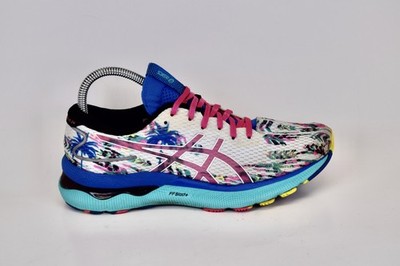 ASICS Women's Gel-Nimbus 24 'Tropical Palm Tree' White Running Shoes Size 8 B