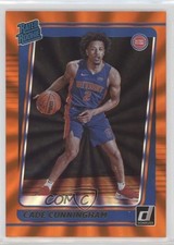 2021-22 Panini Donruss Rated Rookie Holo Orange Laser Cade Cunningham #211 12g3