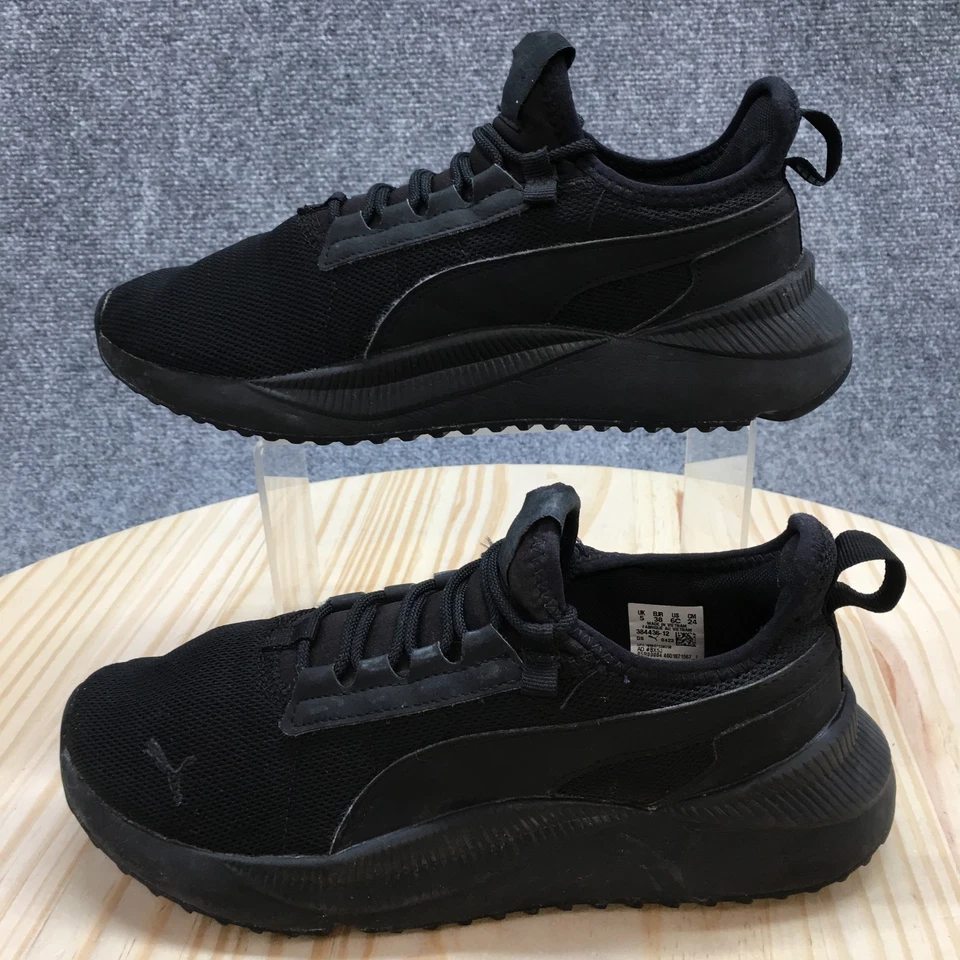 Puma Sneaker Youth 6C Black Pacer Easy Street Round Toe Laced Up Casual 384436 - Image 2 of 4