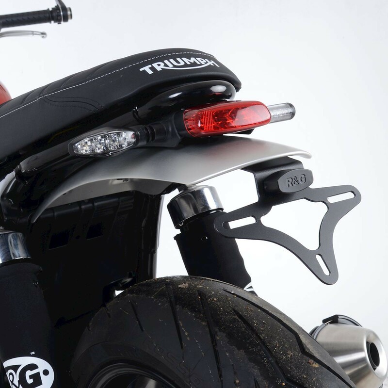 Support de plaque R&G Racing noir Triumph Speed Twin 1200 moto garde boue