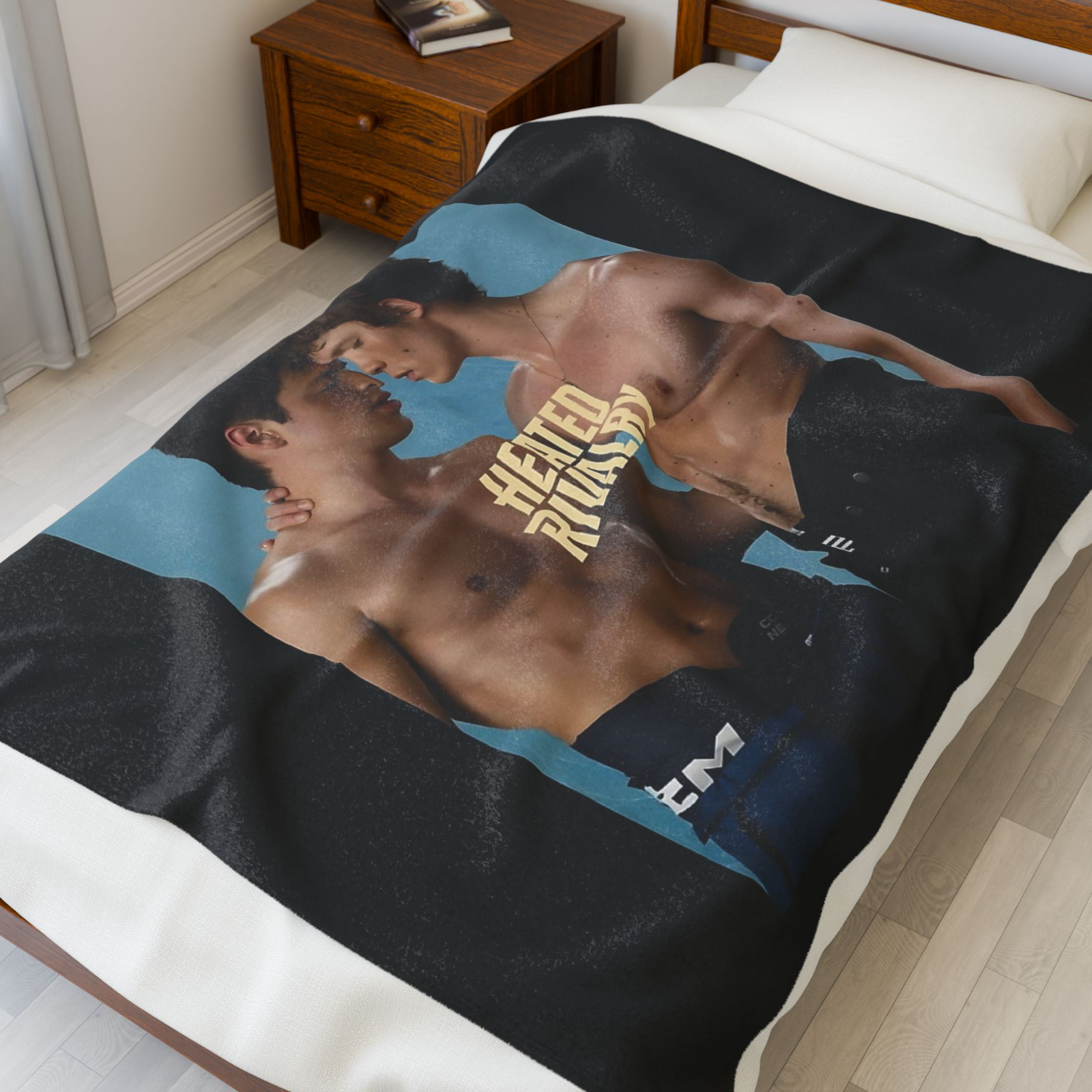 Heated Rivalry Plush Blanket | Hockey Romance Gift | Cozy Velveteen Throw