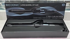 Bio Ionic Long Barrel 1" Pro Curling Iron Model Z-FGTST-CL-1.0 NIB