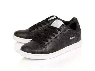 Gola Equipe Snake Damen UK5 EU 38 Schwarz & Weiß Schnürschuhe Sneaker Schuhe