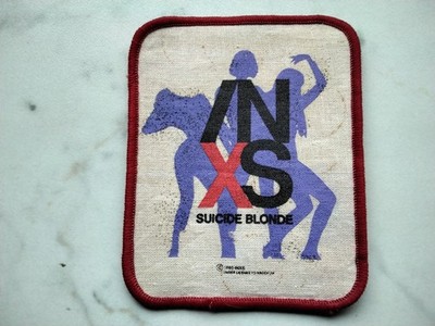 INXS PATCH Original 1990 SUICIDE BLONDE Vintage Brockum Aufnäher 8x10cm Pop Rock
