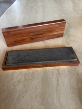 Vtg The Fine Tool Shop Natural Arkansas Stone Sharpening FTC8 Pine Box