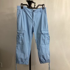 Tommy Hilfiger Petite Light Blue Cargo/Capri Pants   Women  s Size 8P