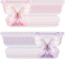 50 Pack Paper Butterfly Placemats Disposable Party Placemats Pink and Purple But