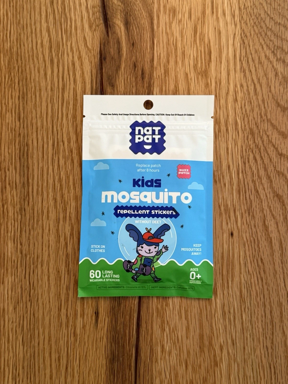 5 Packs Of 60 Stickers Nat Pat Kids Mosquito Repellent Stickers No DEET - New 3