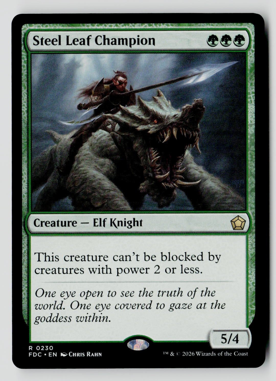 Steel Leaf Champion 230 Rare FDC MTG NM