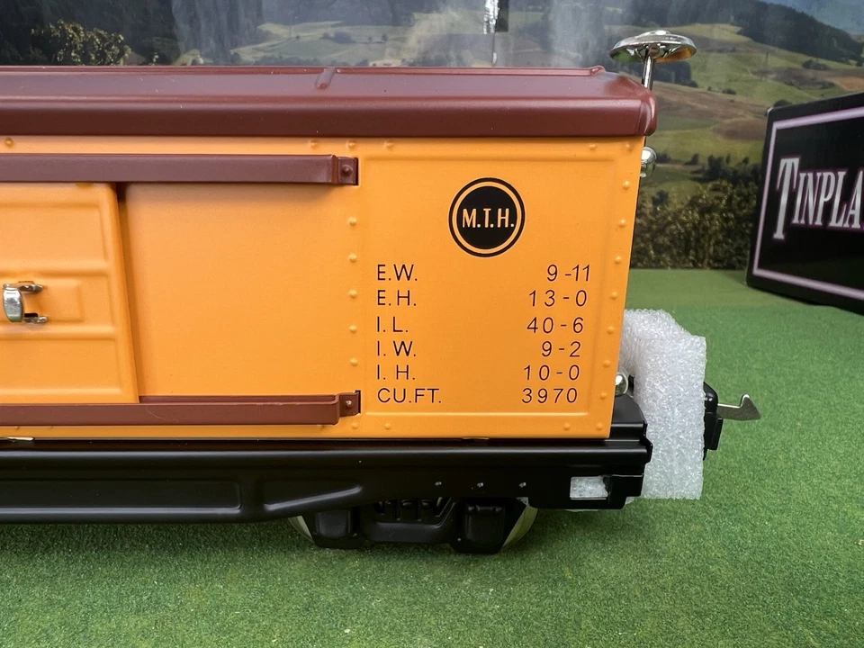 O GAUGE 3-Rail MTH TINPLATE TRADITIONS 10-3003 MTH LINES BOX CAR #814 MINT - Image 3 of 4