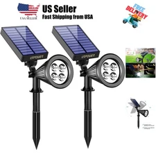 Solar Spot Lights - 2-in-1 Waterproof Landscape Spotlights, Dusk-to-Dawn Sola...