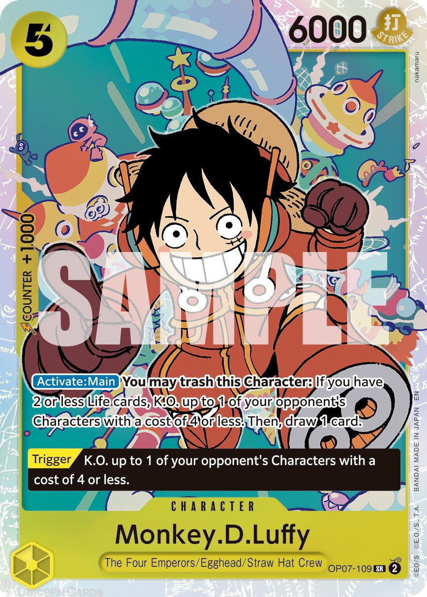 OP07-109 Monkey.D.Luffy : Super Rare English One Piece TCG Card : PRB02: One Pie