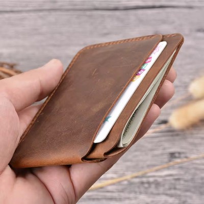 Kartenetui aus echtem Rindleder Visitenkartenetui Brieftasche Kreditkartenetui