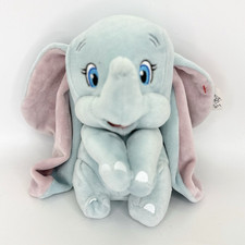 Ty Sparkle Dumbo Disney Beanie Babies Plush Stuffed Elephant Blue Pink Ears 8