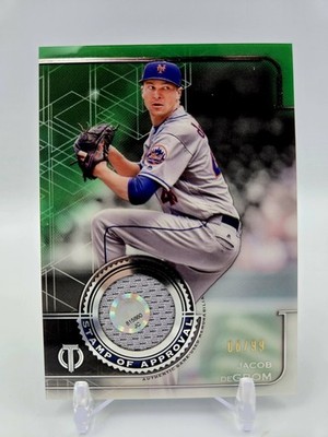 2019 Topps Tribute Stamp of Approval Relics Green /99 Jacob deGrom #SOA-JD
