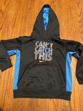Boys Size Small Nike Black Blue Hoodie Sweatshirt