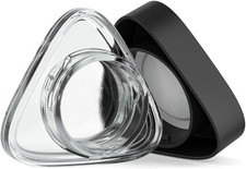Child Proof 5ml Triangle Glass Jars with Black Lids - 60 Pack for Safe Storage