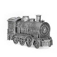 Ultrasonic Diffuser Silver Vintage Train Shaped LED Light Scented Oils Aroma