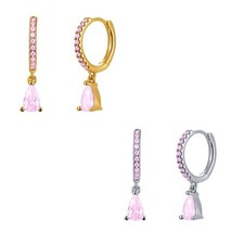 Dangle Earrings Huggie Crystal Drop Dainty Hoop Gold Dainty Minimalist Gift UK