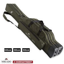 Mikado Fishing Rod Bag Holdall 2 Compartment - Carry Case Fishing Rods & Tackle
