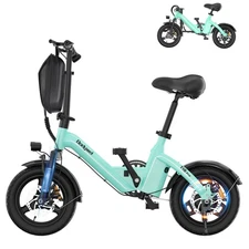 14'' Folding E-Bike City Electric Bike Mini Bicycle Peak 750W Motor 20MPH Ebike