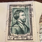 France stamp  used nice color 5f Alfred de Musset  — photo 2