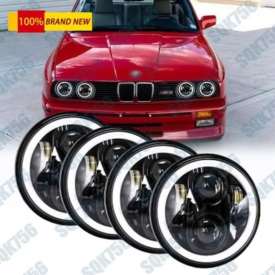 4X 5-3/4 5.75'' LED Headlights Hi/Lo Beam Start-up DRL For 325i 528i 535i E30