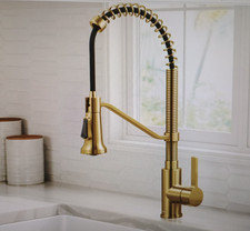 KRAUS KPF-1693BB BRITT COMMERCIAL PULL DOWN KITCHEN FAUCET BRUSHED BRASS