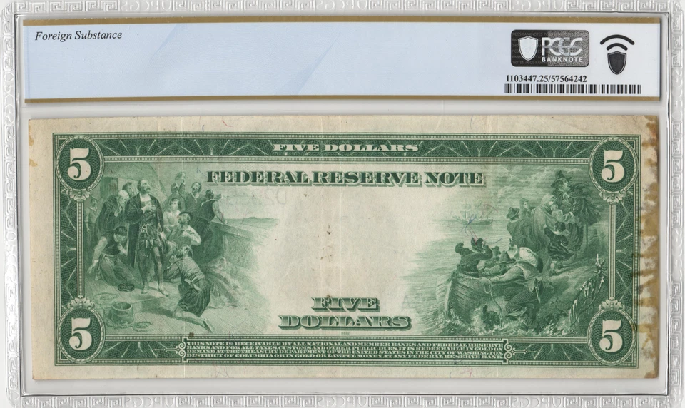 Fr.859 1914 Cleveland $5 Federal Reserve Note PCGS Very Fine 25 Details - Image 2 of 2