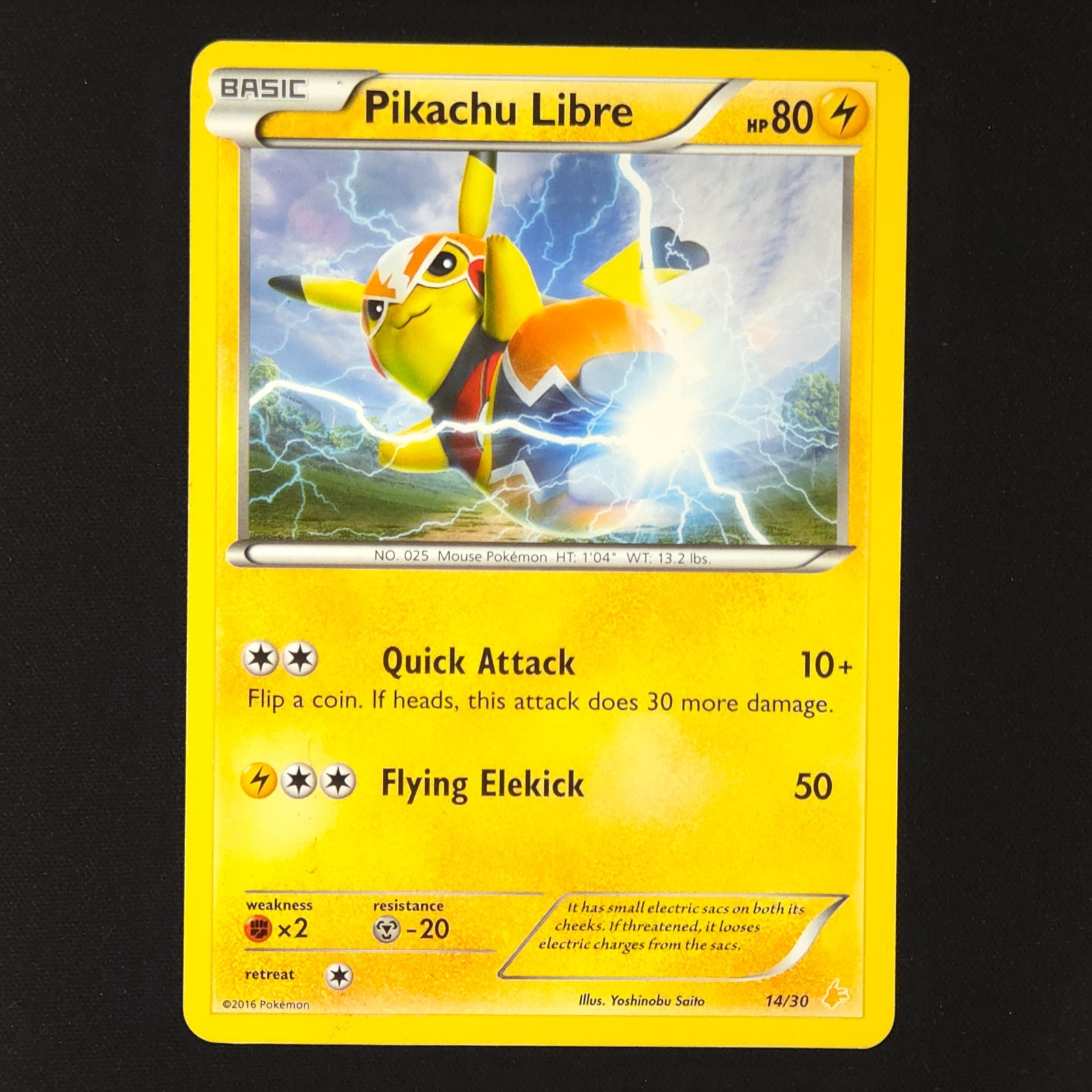 Pikachu Libre 14/30 - XY Trainer Kit - Pokemon Card