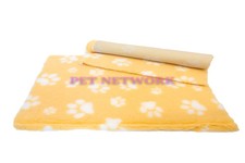 NEW Vet Bed - Rubber Backed - Yellow with White Designer Paws