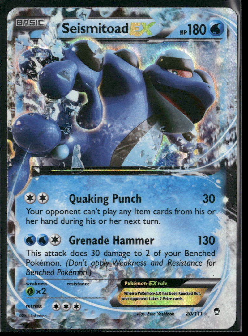 Seismitoad EX Ultra Rare XY - Furious Fists 20/111 NM