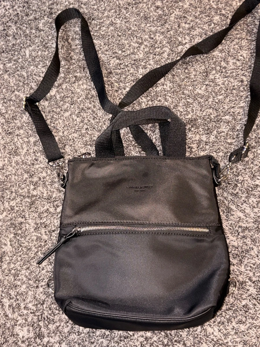 Cynthia Rowley Black Nylon Convertible Backpack Crossbody Minimal Travel Bag Cynthia Rowley Blue Camo Quilted Duffel Bag W/ Wristlet  main image 4