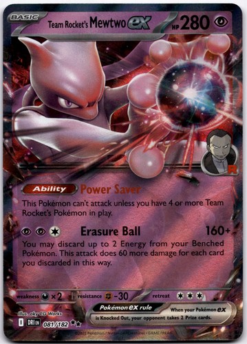 Team Rocket's Mewtwo ex Double Rare SV10: Destined Rivals 081/182 NM