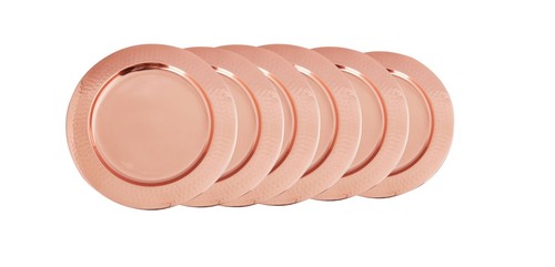 Old Dutch Hammered, 13", Set of 6 Charger Plates, Antique Copper - 第 1/4 張圖片