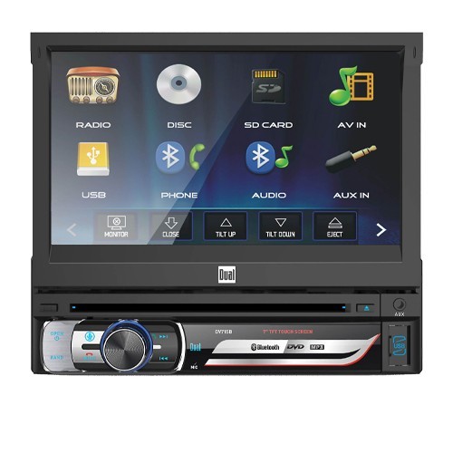 Doble pantalla abatible de 7" CD/DVD AM/FM estéreo de coche para 1995-2002 C/K Sierra 1500 - Imagen 2 de 7