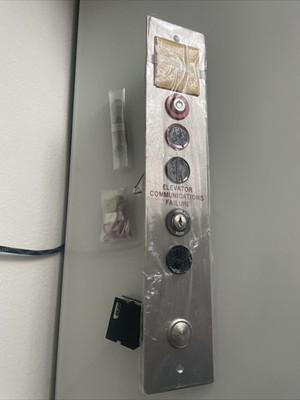 TK Elevator Hall Call Assembly Main Landing Blue LED Barrel Key Fire Service