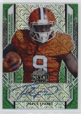 2021 Leaf Metal Draft Portrait Green Mojo 3/3 Travis Etienne Rookie Auto RC rf2