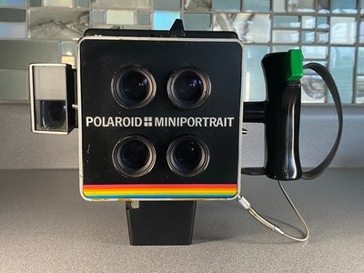 Polaroid Miniportrait Model 452 Passport Camera w/Film Holder - TESTED & WORKING