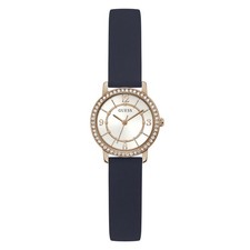 Reloj de cuarzo Guess Melody 28 mm tono oro rosa/esfera blanca para dama - GW0469L2 NUEVO