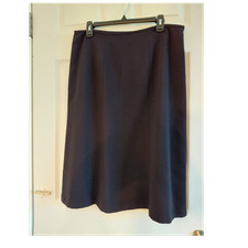 Evan Picone Black A-Line Suit Skirt Lined Knee Length Polyester Women's Size 12